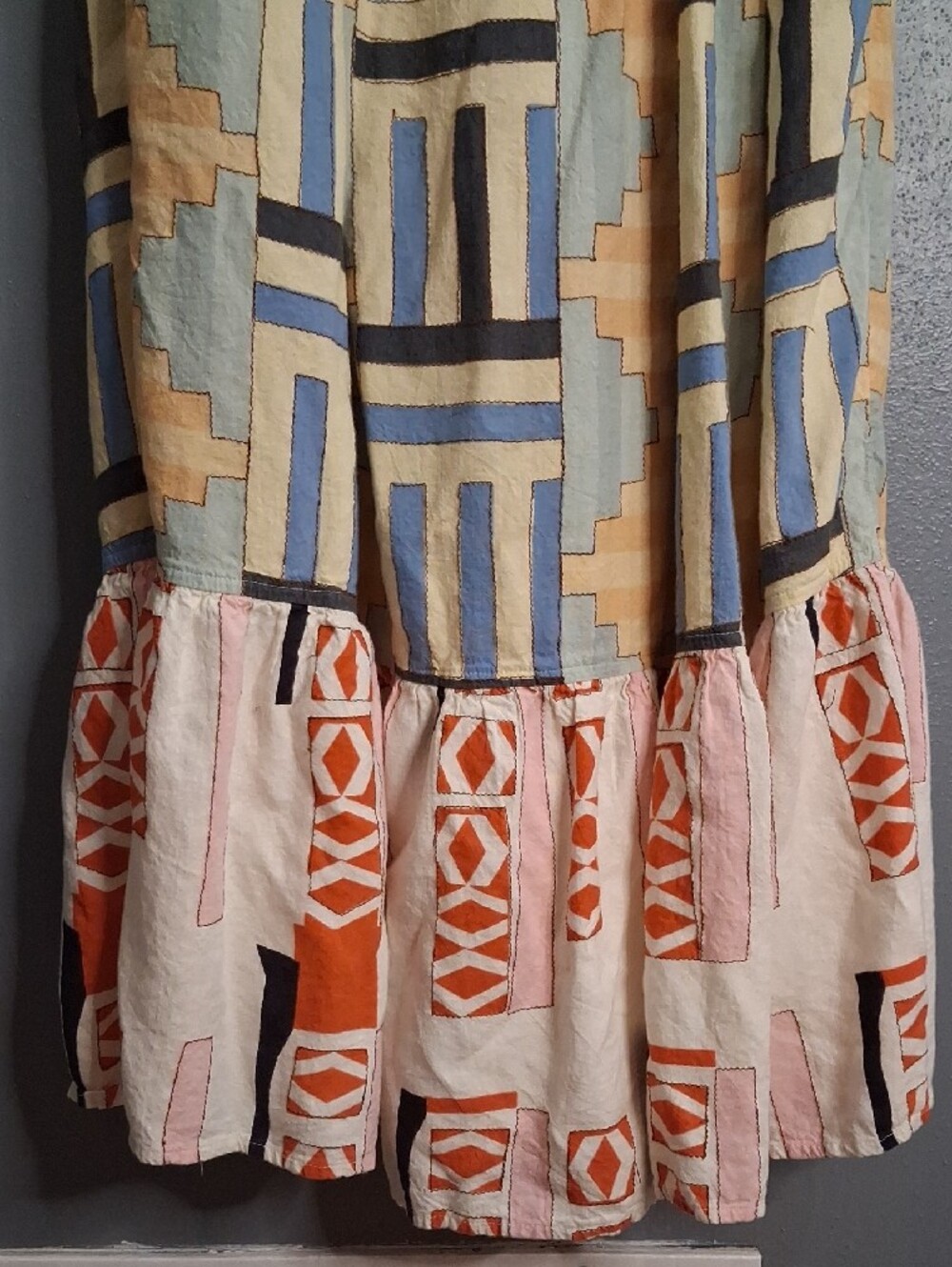 Kimchi Blue Multi-Color Geometric Tiered Maxi Dress - Picture 7 of 11
